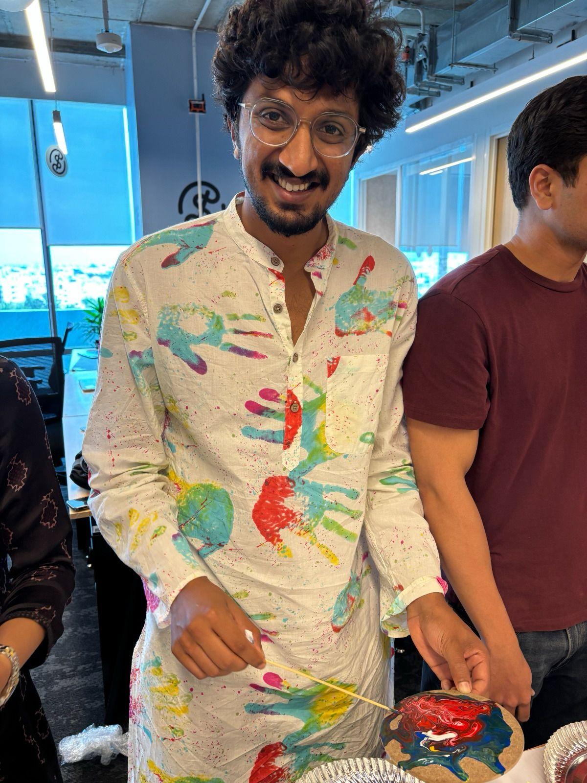 Rinal at a Holi celebration